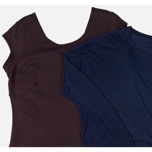 XL Athleta Illusion Knit Dress & Twilly Top Lot Wine Blue Athleisure